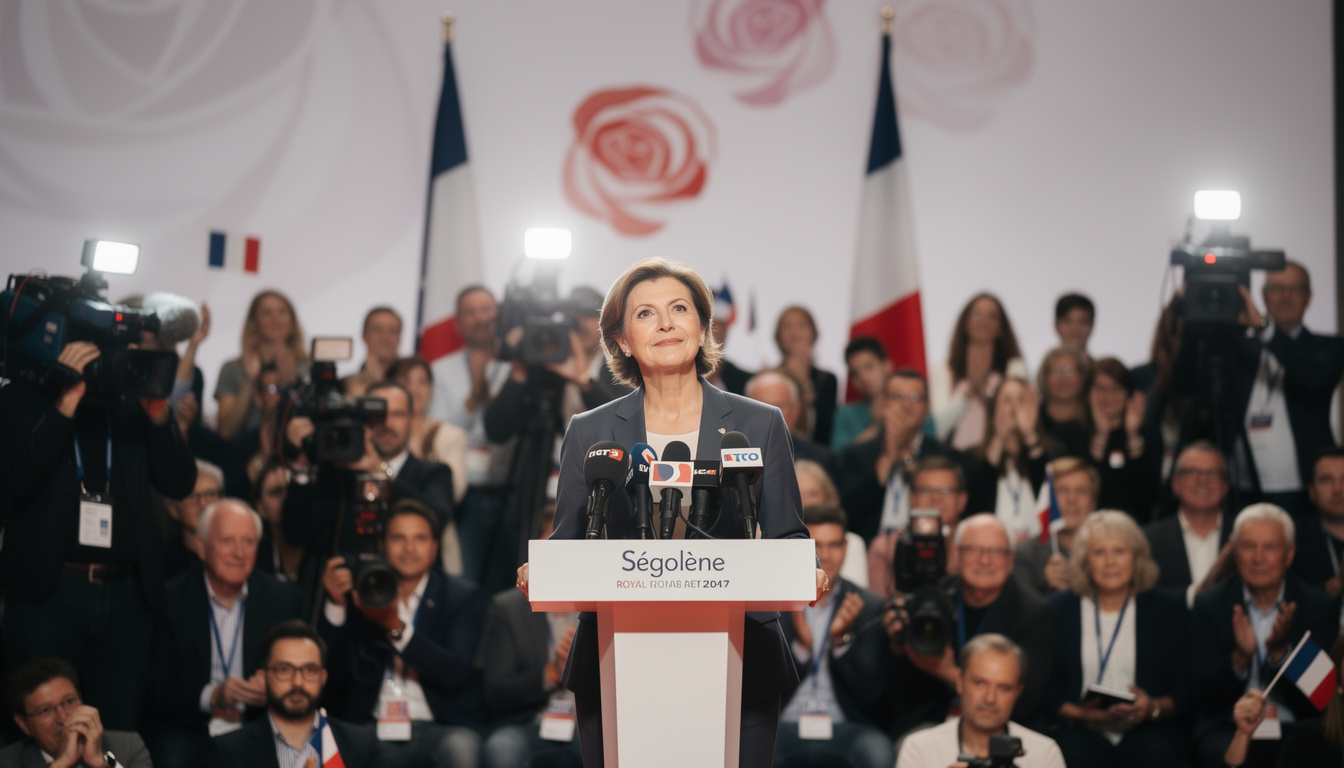 ségolène royal annonce officiellement sa candidature à la primaire du parti socialiste pour l'élection présidentielle de 2027, marquant un tournant clé dans la course à l'élysée.