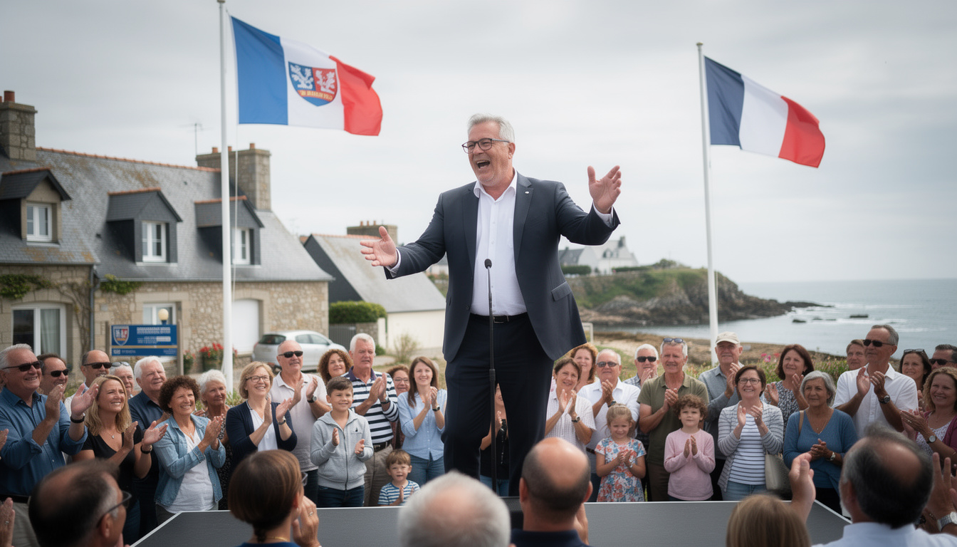 lors d'un meeting en bretagne, jean-luc mélenchon s'adresse avec émotion aux jeunes militants des jaco, marquant un moment fort de la présidentielle 2027.